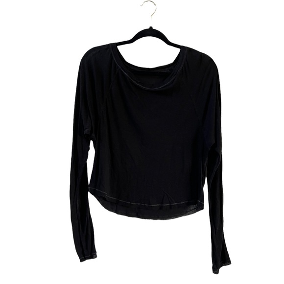 lululemon athletica Tops - 🔴 DONATING TOMORROW Last Day! Lululemon • Black Long Sleeve Tissue Tee